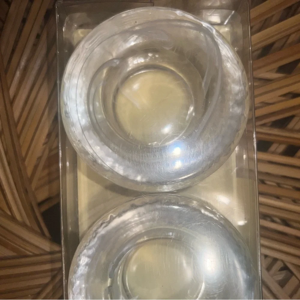 Pier 1 Imports Minimalist Round Brand New Glass Marbled Tea Light Candle Holders
